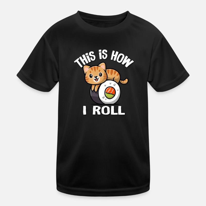 Orange Tabby Cat Kids Functional T-Shirt