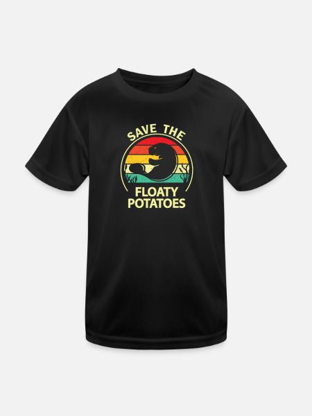Seekuh - Kinder Funktions-T-Shirt - Schwarz - Vorne