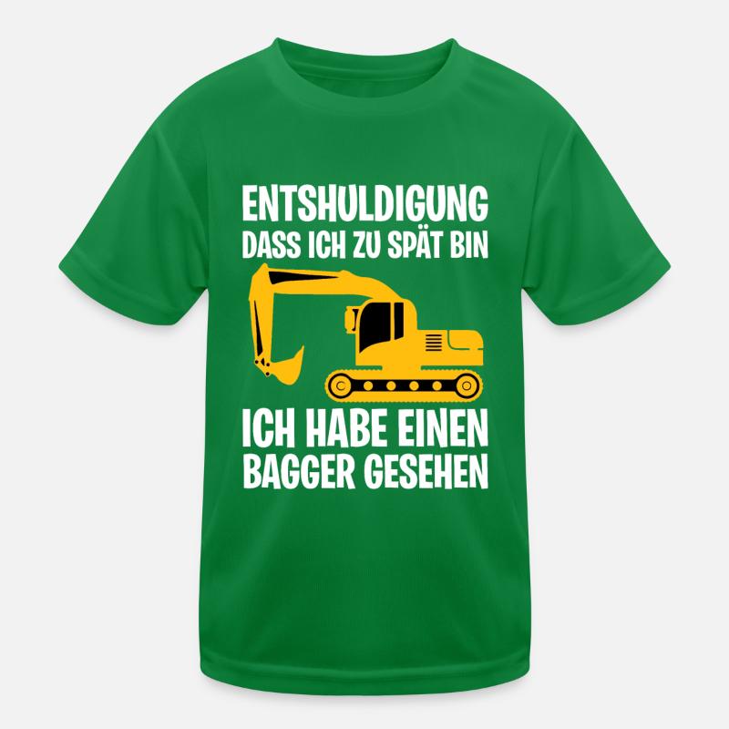 Bagger Excavator Kinder Funktions-T-Shirt