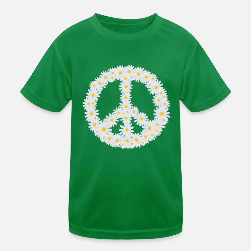Gänseblümchen-Friedenszeichen Kinder Funktions-T-Shirt