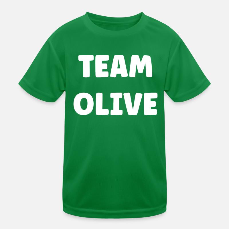Team olive T-shirt sport Enfant