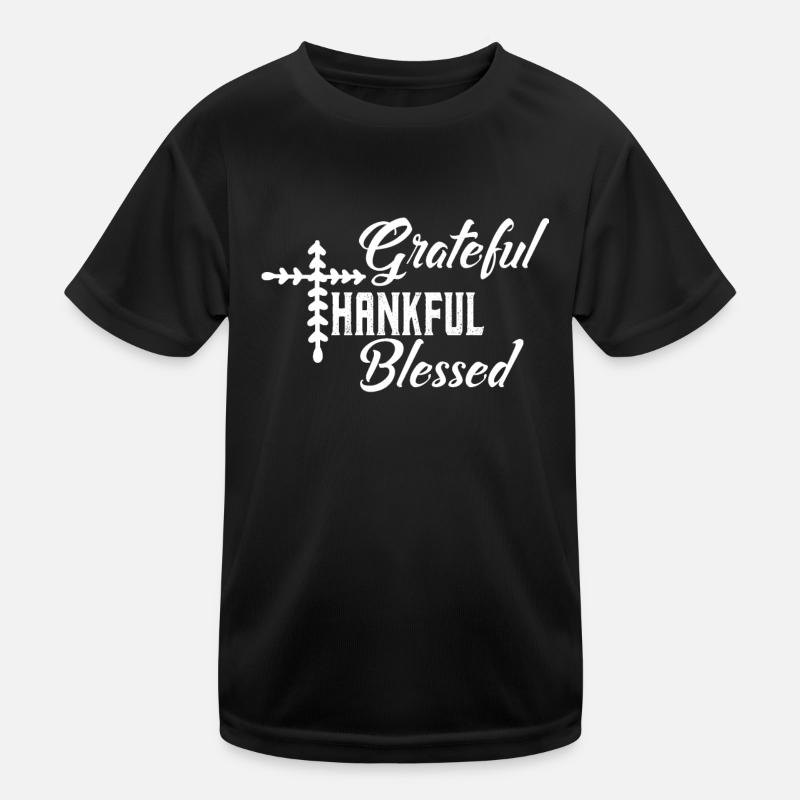 Dankbar und gesegnet Kinder Funktions-T-Shirt