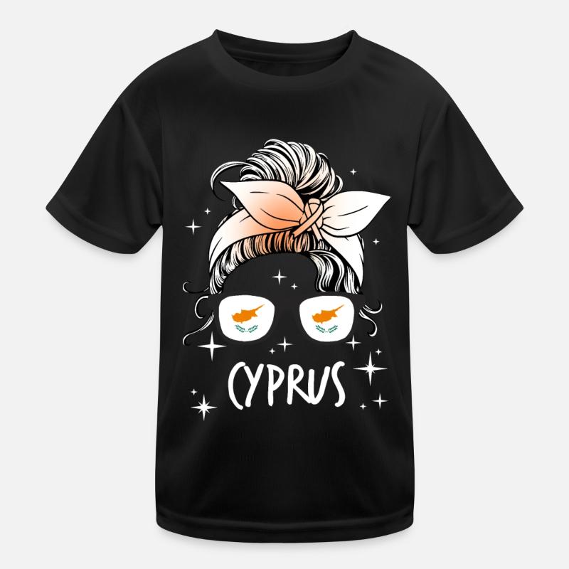 Zypern - Kinder Funktions-T-Shirt - Schwarz