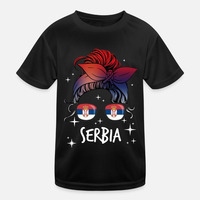 Serbien Kinder Funktions-T-Shirt