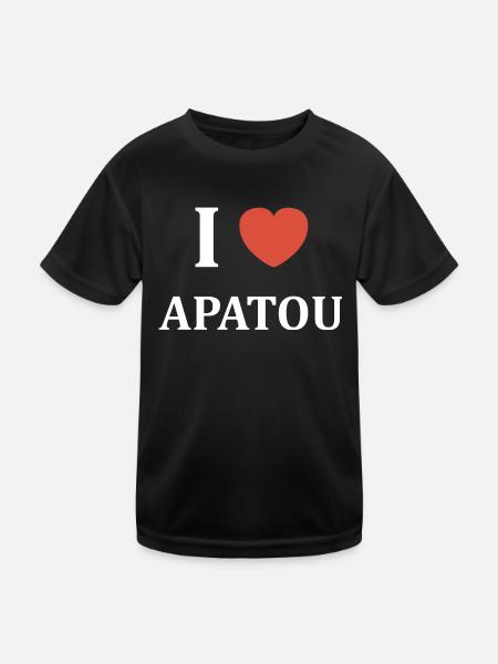 i love Apatou - T-shirt sport Enfant - noir - Devant
