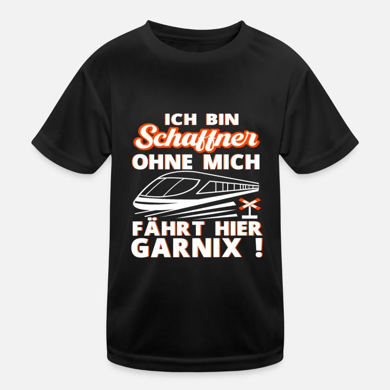 Schaffner Schaffnerin Bahn Beruf Arbeit Geschenk Kinder Funktions-T-Shirt