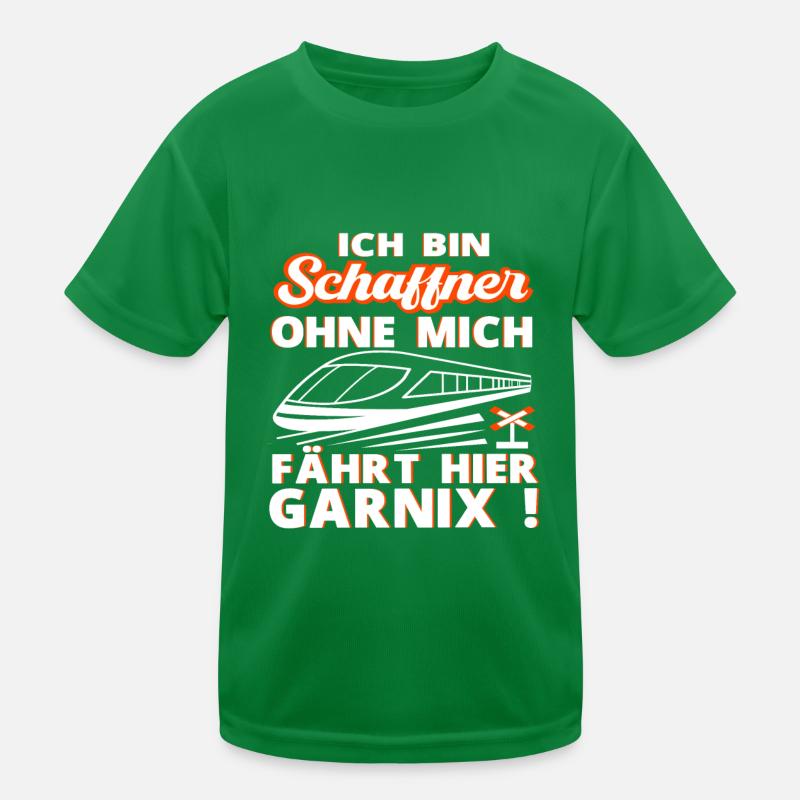 Schaffner Schaffnerin Bahn Beruf Arbeit Geschenk Kinder Funktions-T-Shirt