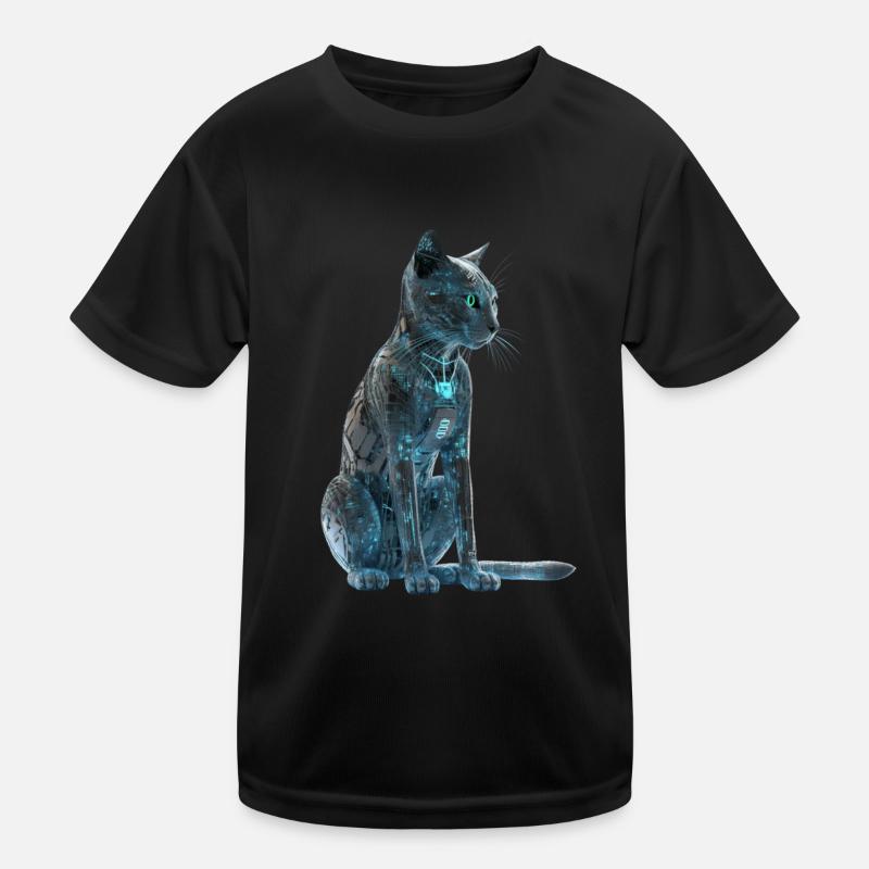 Doux chat cyber T-shirt sport Enfant