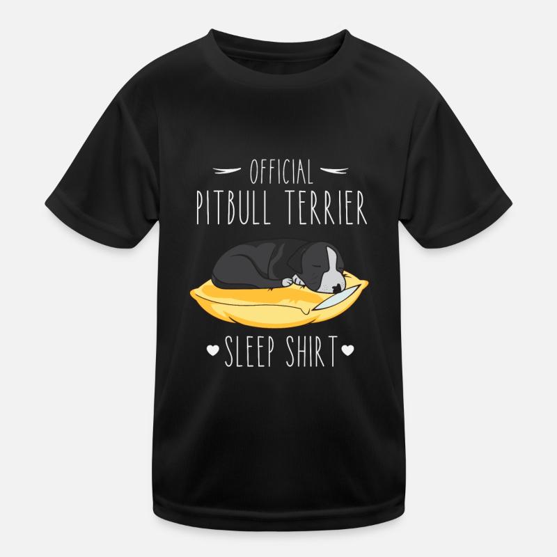 Official Pitbull Terrier Sleep Shirt Kids Functional T-Shirt