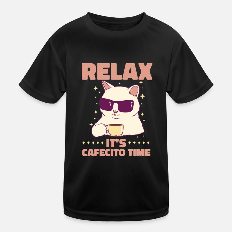 Amateur de Cafecito Buvant du café cubain Cafecito Mix T-shirt sport Enfant