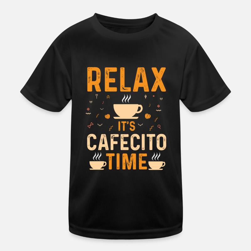 Amateur de Cafecito Buvant du café cubain Cafecito Mix T-shirt sport Enfant