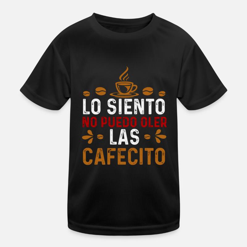Amateur de Cafecito Buvant du café cubain Cafecito Mix T-shirt sport Enfant