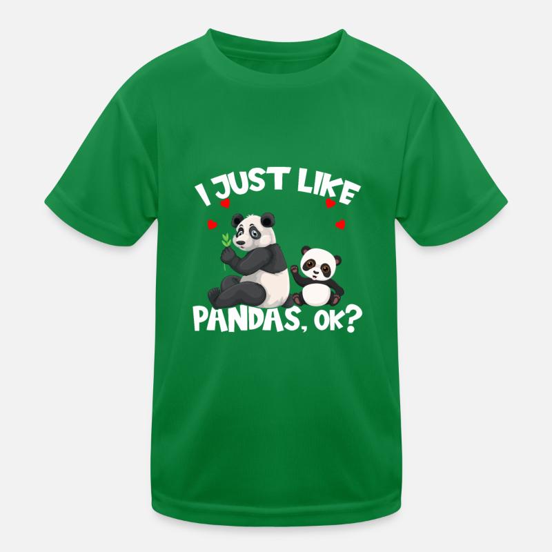 Pandas Ich Mag Halt einfach Pandas Ok Kinder Funktions-T-Shirt