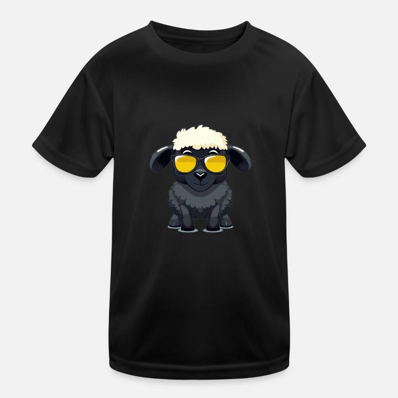 Schwarzes Schaaf Trend - Stylisch & Einzigartig Kinder Funktions-T-Shirt