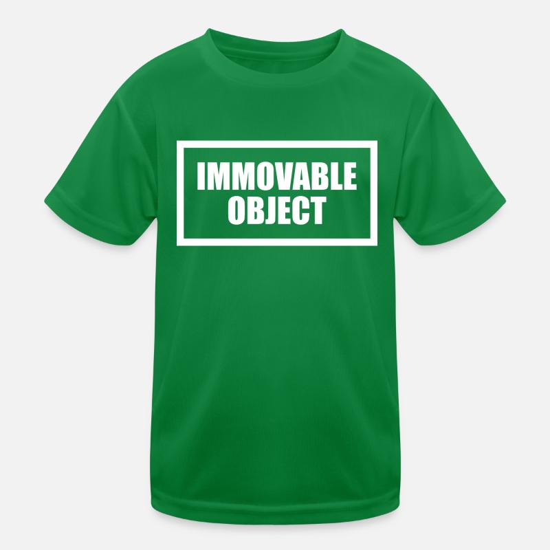 immovable object, lazy, immobile, overweight Kids Functional T-Shirt