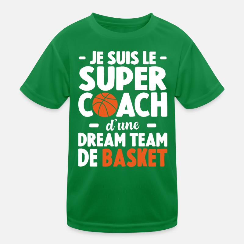 Je Suis Le Super Coach D'une Dream Team De Basket T-shirt sport Enfant