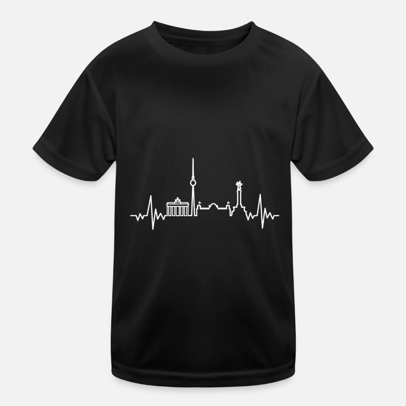 Berlin heartbeat skyline gift idea souvenir Kids Functional T-Shirt