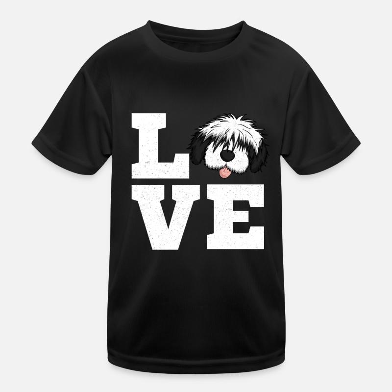 Cadeau de chien bâtard caniche Bobtail T-shirt sport Enfant