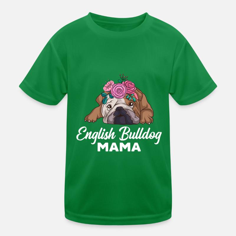 Englische Bulldoggen Mama Muttertagsgeschenk Kinder Funktions-T-Shirt