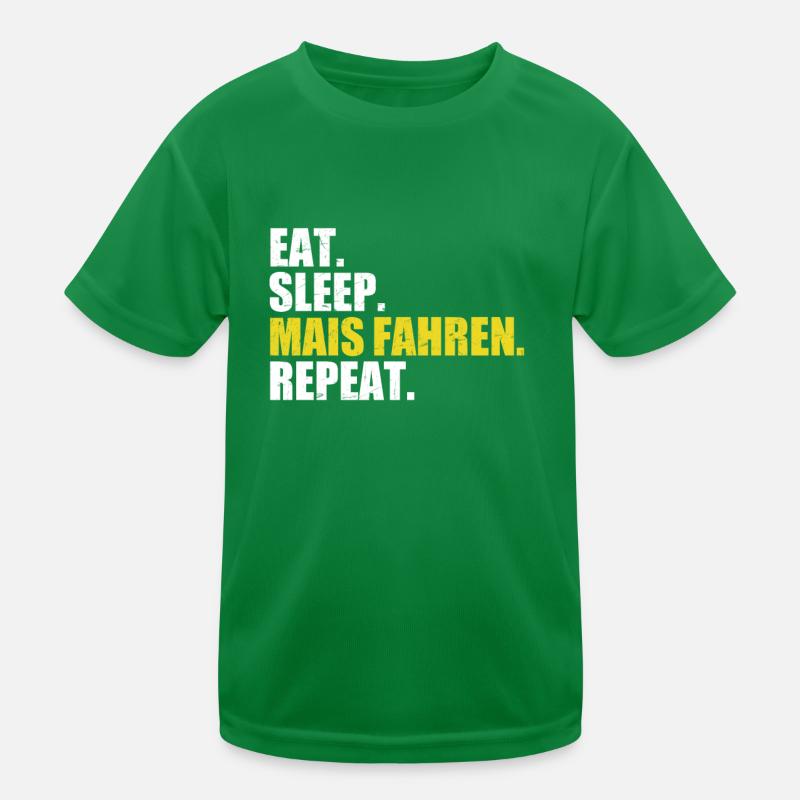 Eat sleep corn drive repeat corn transportation corn Kids Functional T-Shirt