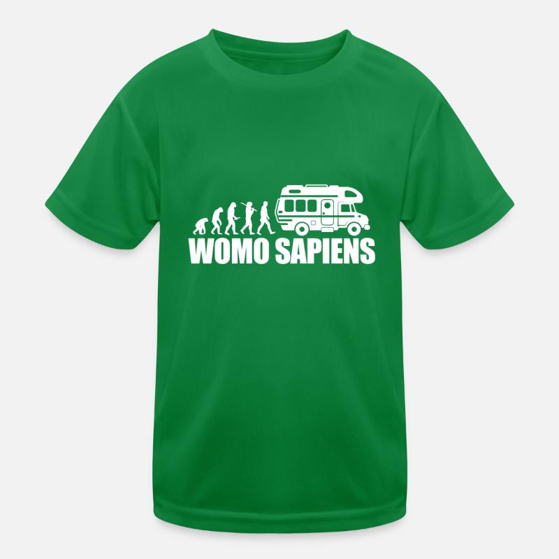 Womo Sapiens RV Evolution Caravan Camper Kids Functional T-Shirt