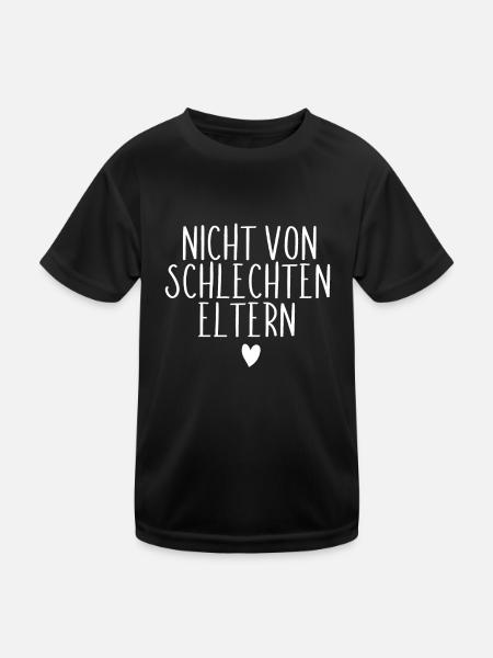 Nicht von schlechten Eltern Kinder Vatertag Mutter - Kinder Funktions-T-Shirt - Schwarz - Vorne