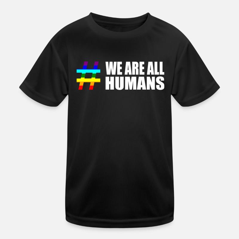 Human Rights Diversity Proverbs Proverbs Rainbow - Kids Functional T-Shirt - black