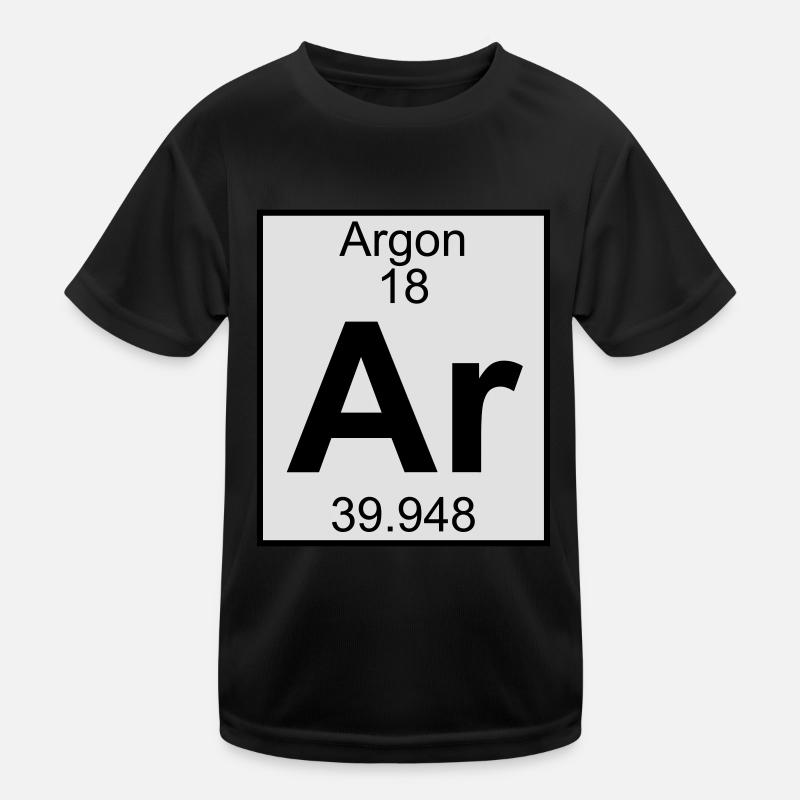 Argon (Ar) (element 18) Kids Functional T-Shirt