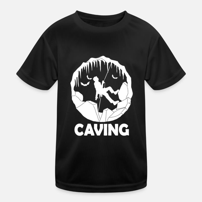 Caving - Underground Caver Speleology Kids Functional T-Shirt