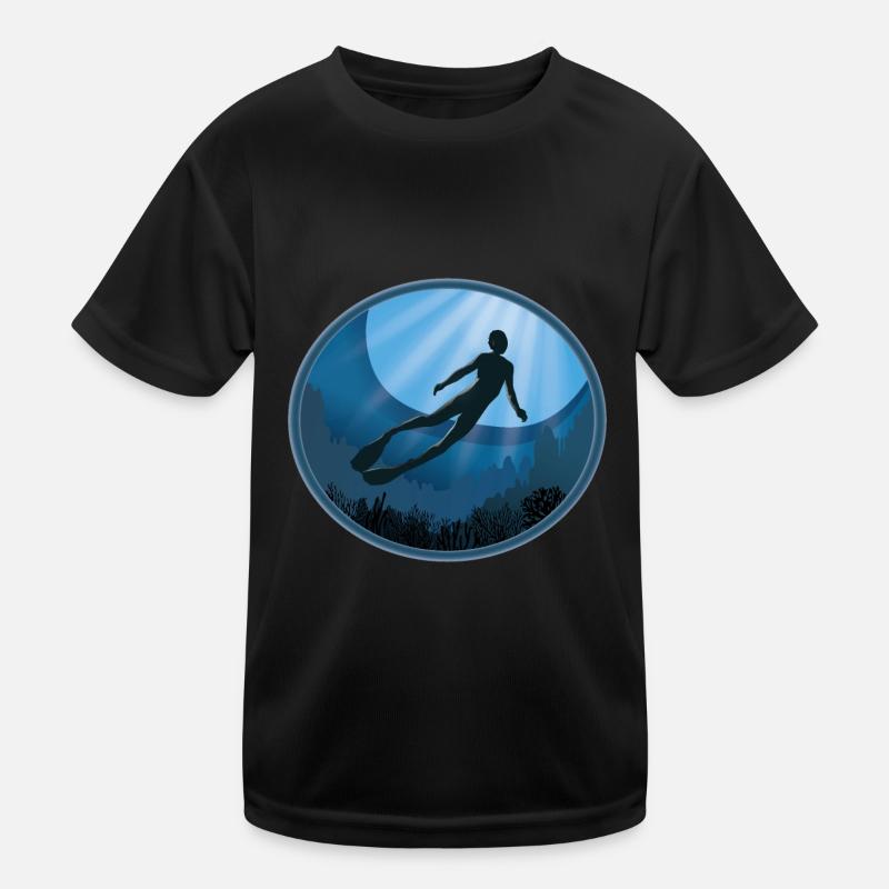 Freedive L’océan appelle Free Diver T-shirt sport Enfant