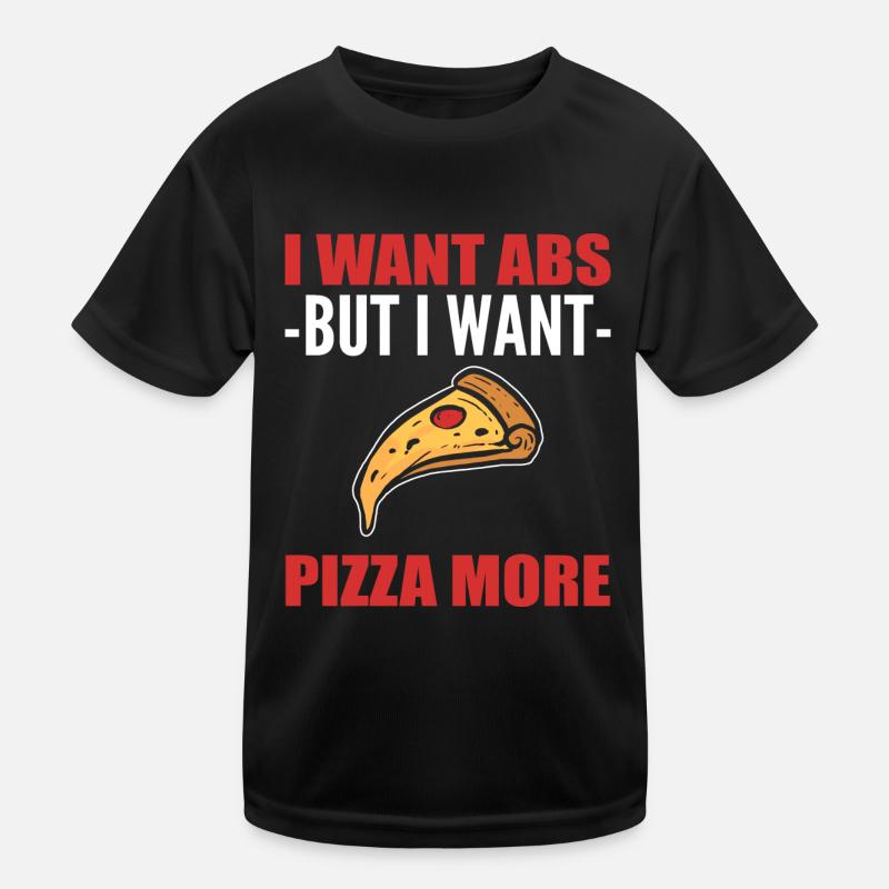Ich will Pizza Food Vlogger Gift Kinder Funktions-T-Shirt