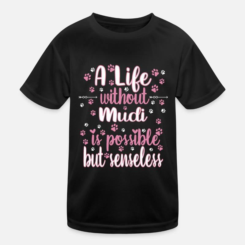 Hund Leben Liebe Hunderasse Mudi Kinder Funktions-T-Shirt