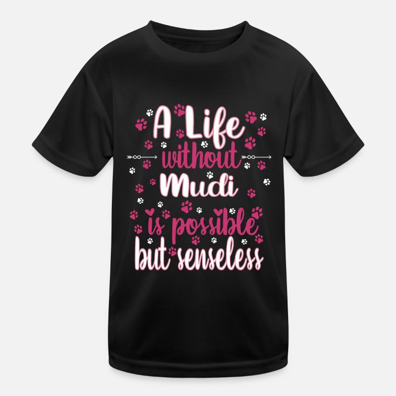 Hund Leben Liebe Hunderasse Mudi Kinder Funktions-T-Shirt