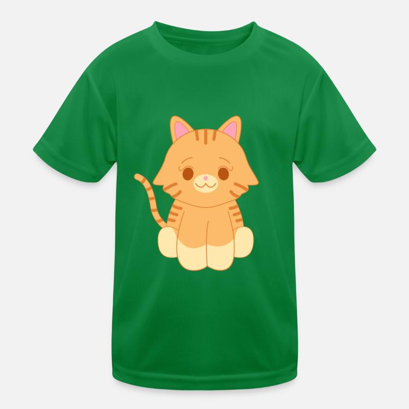 Chat roux T-shirt sport Enfant