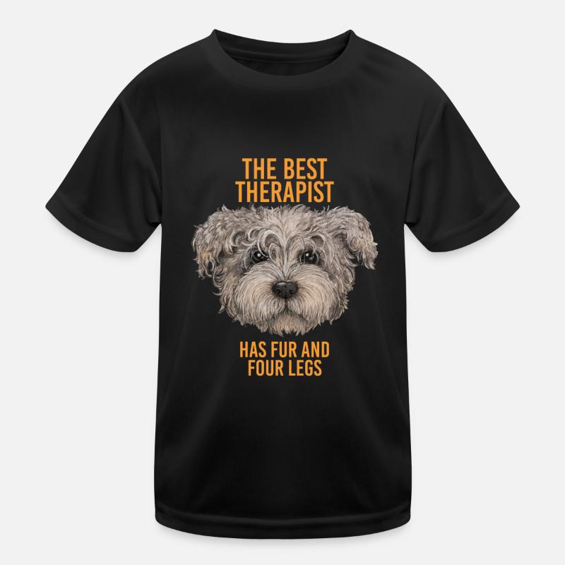 HUND DER BESTE THERAPEUT Kinder Funktions-T-Shirt
