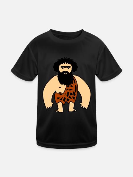 Caveman - Kids Functional T-Shirt - black - Front
