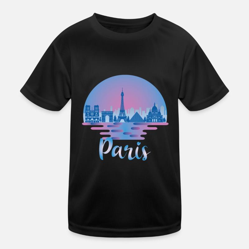Paris Skyline Frankreich Liebhaber Frankophil Kinder Funktions-T-Shirt