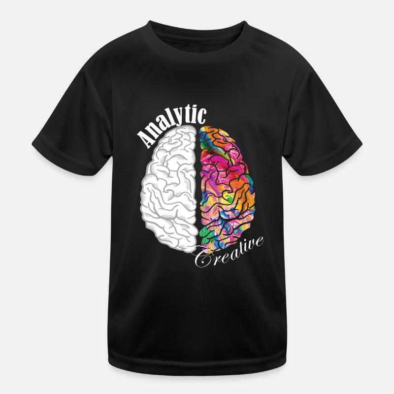 Analytic Creative Brain Left Brained Right Brained Kids Functional T-Shirt