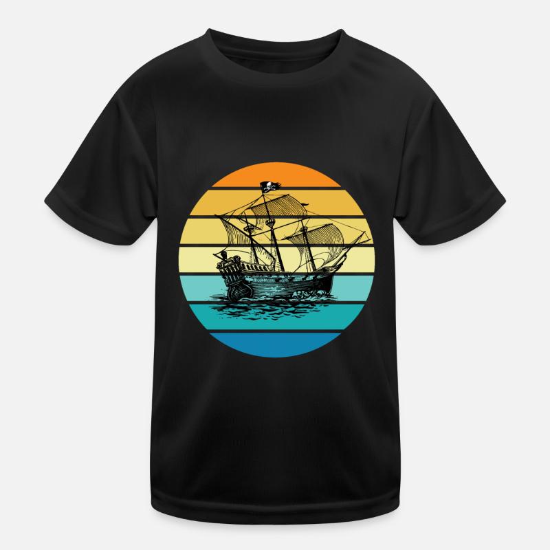 Pirate Ship Kids Functional T-Shirt