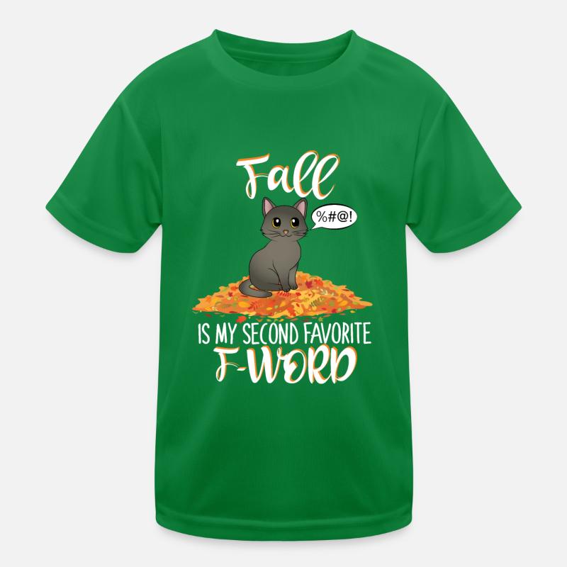 L’automne est mon deuxième mot préféré - Chat mignon T-shirt sport Enfant