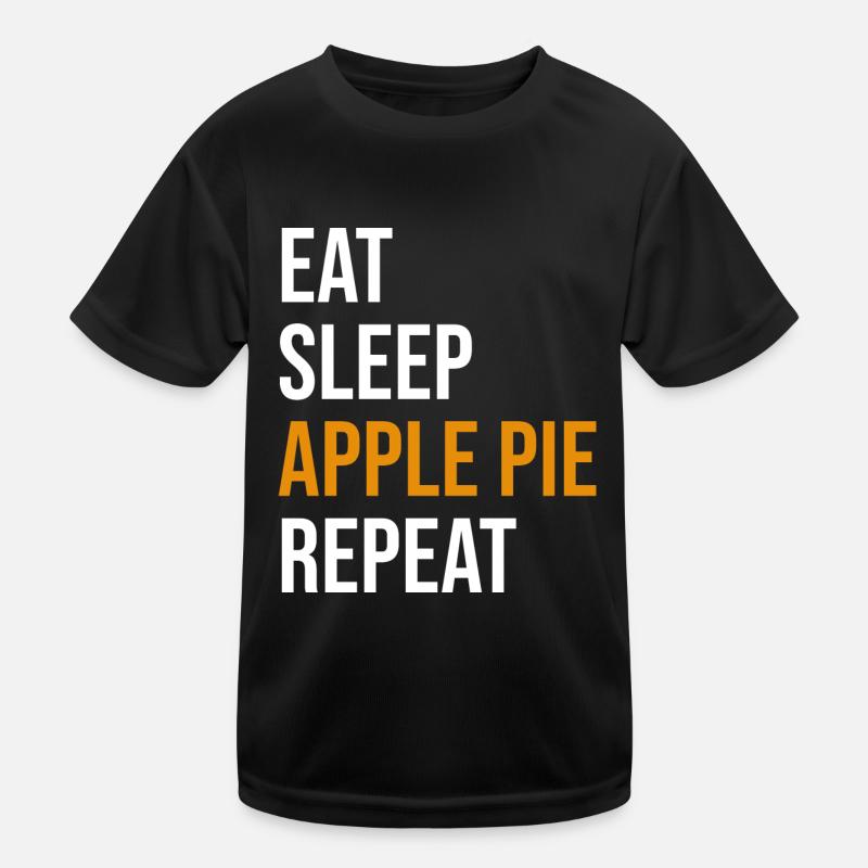 Apple Pie Shirt Funny Bakers Gift - Kids Functional T-Shirt - black