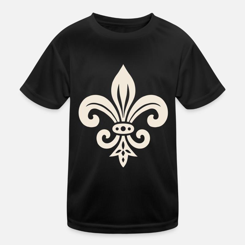 Schlichtes Fleur de lis Design Kinder Funktions-T-Shirt