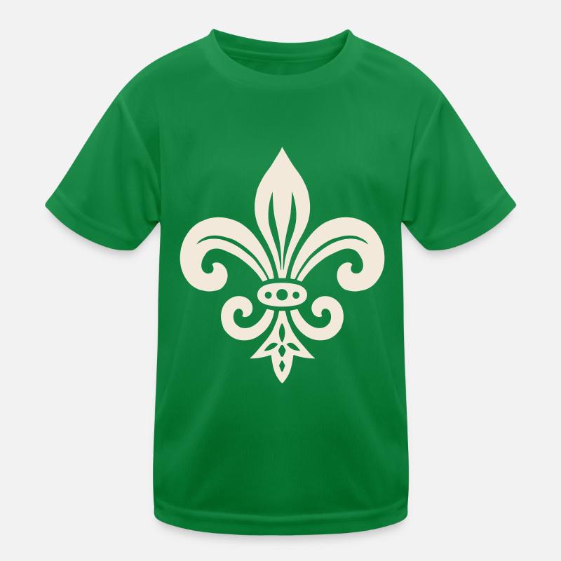 Schlichtes Fleur de lis Design Kinder Funktions-T-Shirt