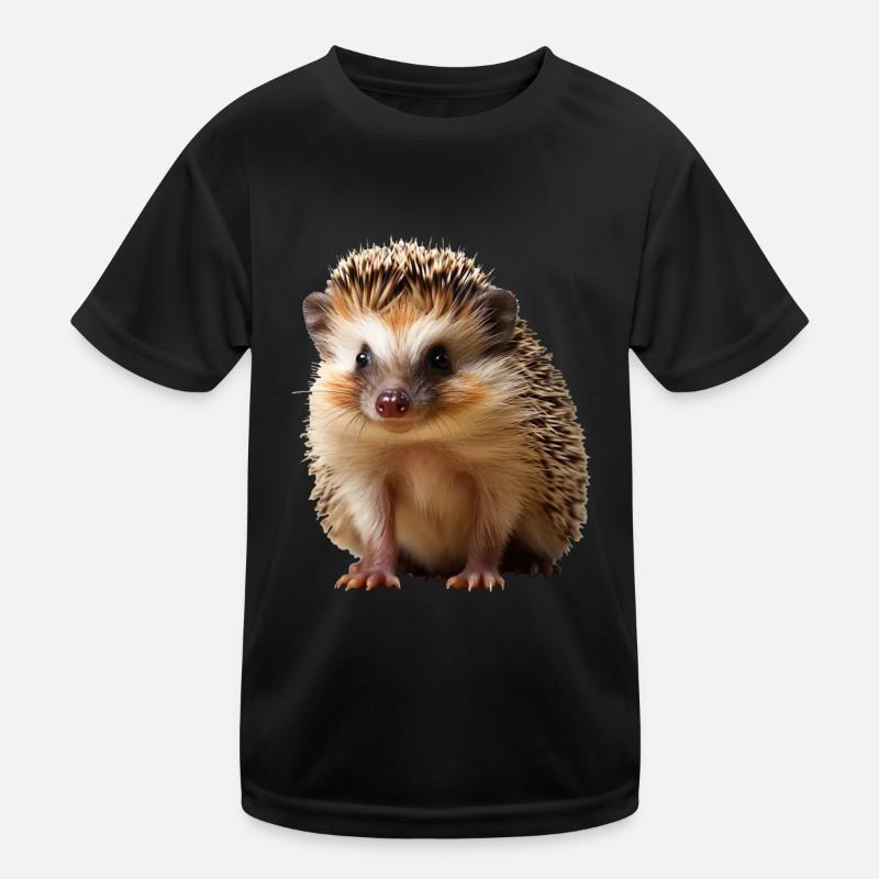 Watch out for hedgehogs in traffic - Kids Functional T-Shirt - black
