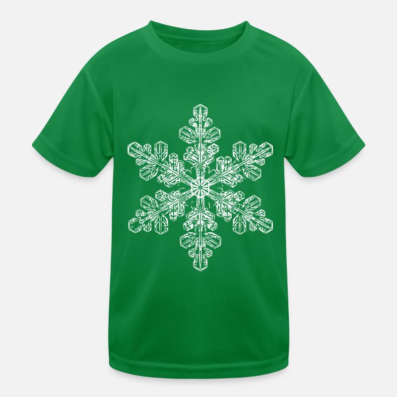 snowflake 6 white Kinder Funktions-T-Shirt