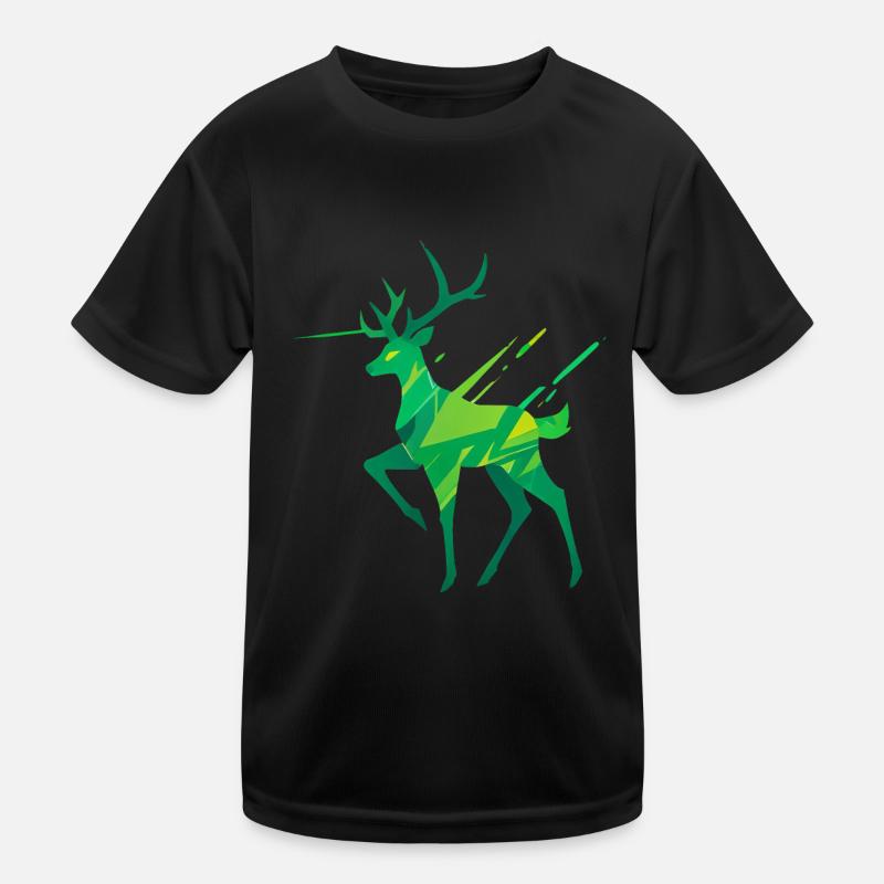Cerf licorne vert T-shirt sport Enfant