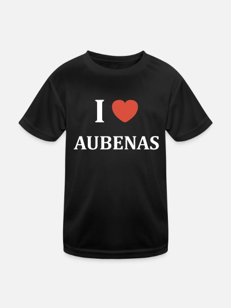 i love aubenas - T-shirt sport Enfant - noir - Devant