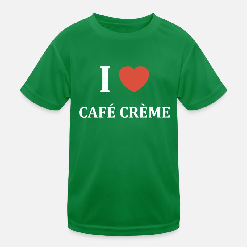 i love café crème T-shirt sport Enfant
