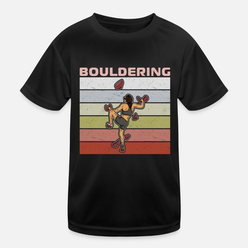 Bouldering Climbing Sports Gym Wall Kids Functional T-Shirt