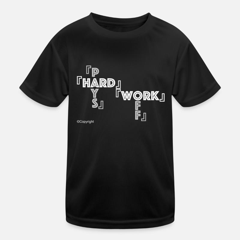 Hard Work White Kids Functional T-Shirt